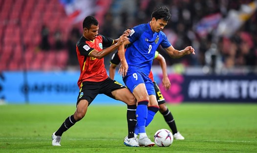 Tuyển Thái Lan từng thắng Timor-Leste đến 7-0 tại AFF Cup 2018, trong đó tiền đạo Adisak Kraisorn (ảnh) ghi đến 6 bàn. Ảnh: AFF