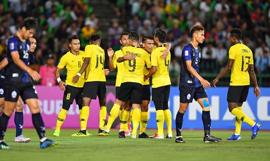 Tuyển Malaysia chỉ có chiến thắng với cách biệt tối thiểu trước tuyển Campuchia ở AFF Cup 2016 và 2018. Ảnh: AFF