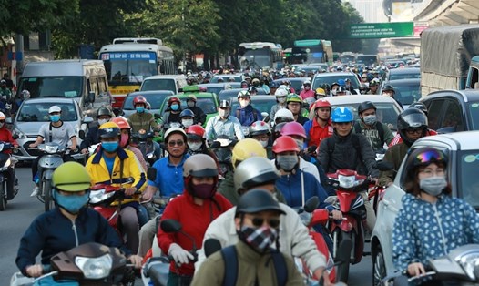Hà Nội nghiên cứu cấm xe máy ở nhiều quận. Ảnh: Hải Nguyễn
