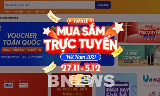 Gần 4 triệu đơn hàng giao dịc trong "60 ngày mua sắm Việt Nam" năm 2021. Nguồn: BNEWS