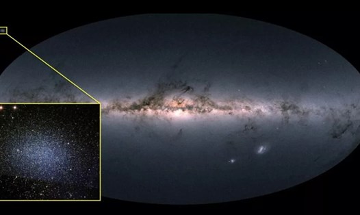 Thiên hà lùn Leo I có một hố đen khổng lồ ở trung tâm. Ảnh: ESA/Gaia/DPAC