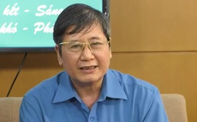 Ông Trần Thanh Hải - Phó Chủ tịch Thường trực Tổng Liên đoàn Lao động Việt Nam - chia sẻ tại buổi toạ đàm. Ảnh: Bảo Hân