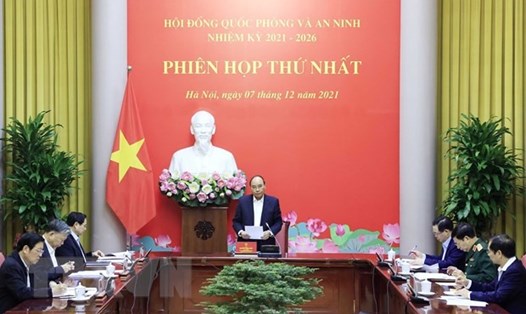 Chủ tịch nước Nguyễn Xuân Phúc phát biểu. Ảnh:TTXVN