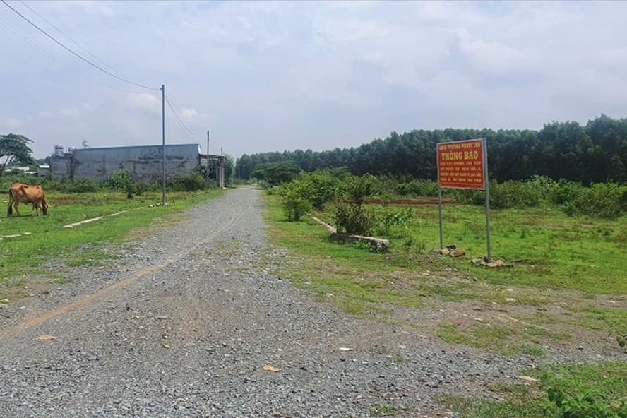 Chính quyền địa phương cắm bảng cảnh báo phân lô bán nền trái phép. Ảnh minh hoạ: Hà Anh Chiến