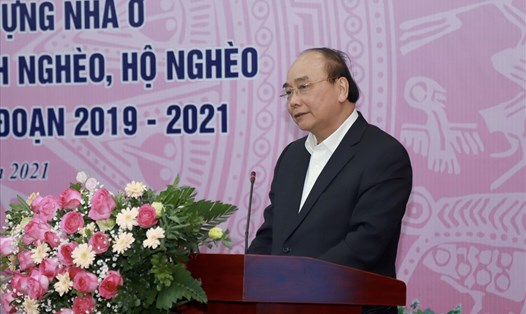 Chủ tịch nước Nguyễn Xuân Phúc phát biểu tại hội nghị.