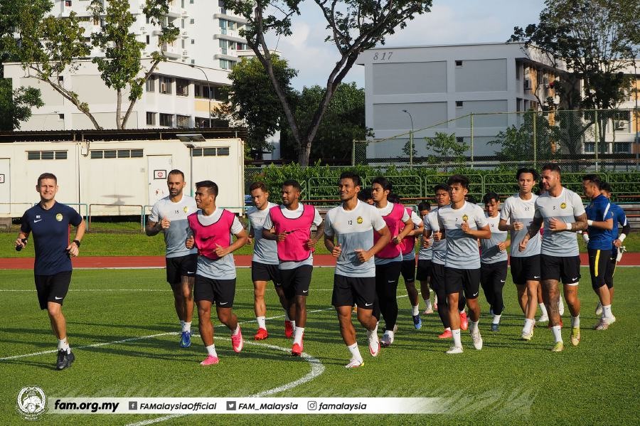 Tuyển Malaysia hào hứng chuẩn bị cho trận đấu thứ 2 tại AFF Cup 2020 gặp tuyển Lào vào ngày 9.12. Ảnh: FAM