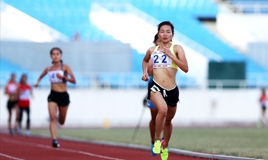 Nguyễn Thị Oanh là một trong những vận động viên đăng ký tham dự nhiều nội dung nhất tại giải điền kinh vô địch quốc gia 2021. Ảnh: Hải Đăng