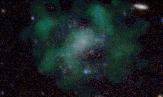Các quan sát cho thấy thiên hà AGC 114905 không có vật chất tối. Ảnh chụp màn hình/Javier Román & Pavel Mancera Piña/University of Groningen/ASTRON