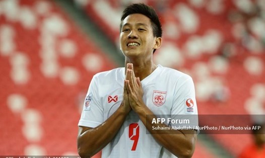 Tuyển Myanmar có chiến thắng đầu tiên tại AFF Cup 2020. Ảnh: AFP
