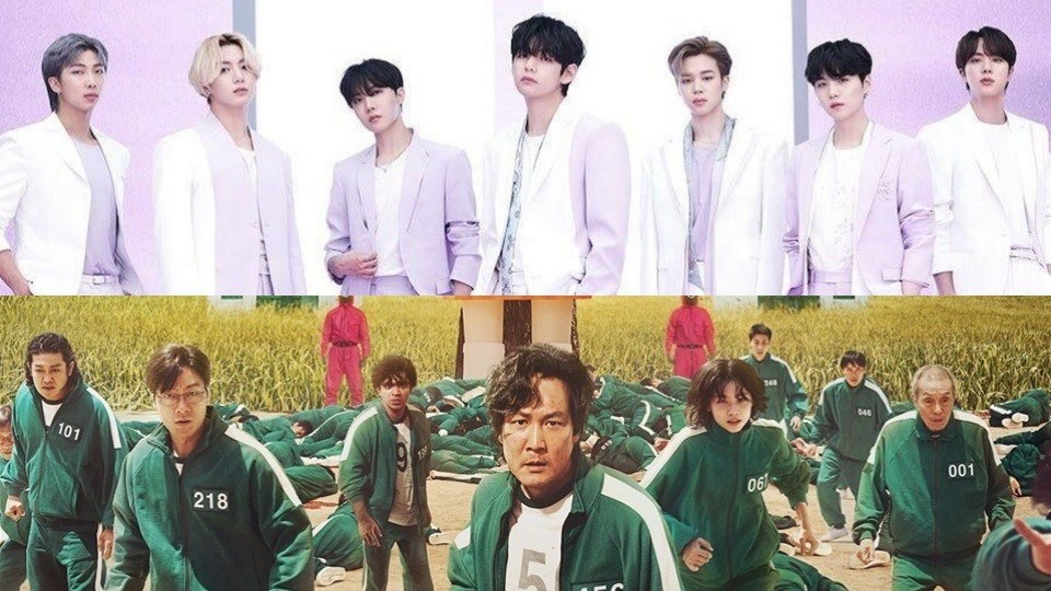 BTS, "Squid Game" thắng lớn tại People's Choice Awards 2021. Ảnh: Xinhua, Poster. BTS, "Squid Game" thắng lớn tại People's Choice Awards 2021. Ảnh: Xinhua, Poster.