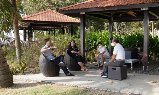 Một nhóm du khách nghỉ dưỡng tại The Grand Hồ Tràm Strip, một trong bốn cơ sở thực hiện thí điểm du lịch ở Bà Rịa - Vũng Tàu. Ảnh: T.A