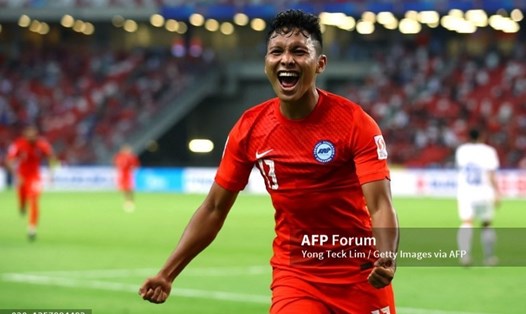 Tuyển Singapore vươn lên dẫn đầu bảng A - AFF Cup 2020 sau 2 lượt trận. Ảnh: AFP