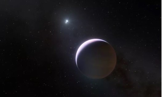 Minh họa hành tinh khổng lồ  b Centauri b quay quanh một hệ sao đôi khổng lồ. Ảnh: ESO