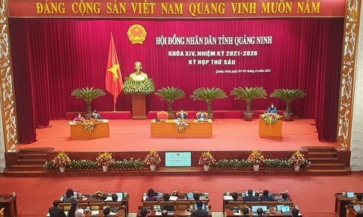 Kỳ họp thứ 6, HĐND tỉnh Quảng Ninh khóa 14, nhiệm kỳ 2021-2026. Ảnh: Nguyễn Hùng