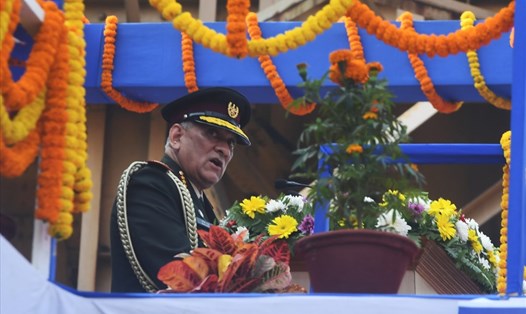 Tổng tham mưu trưởng Ấn Độ Bipin Rawat. Ảnh: AFP
