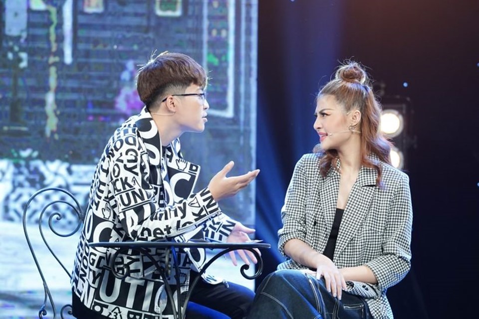 Á hậu Kiều Loan và ICD cãi nhau bằng rap. Ảnh: NSCC. Á hậu Kiều Loan và ICD cãi nhau bằng rap. Ảnh: NSCC.