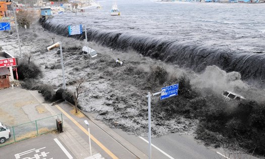 Trận động đất năm 2011 gây thảm họa sóng thần ở Nhật Bản. Ảnh: AFP