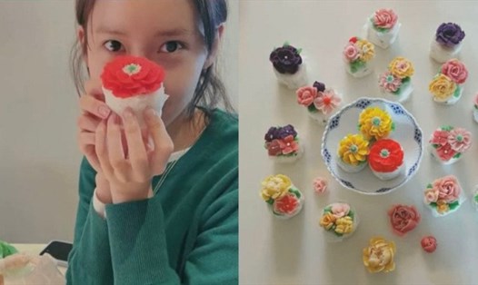 YoonA của SNSD khoe thành quả là những chiếc bánh tự tay mình làm. Ảnh: Instagram.