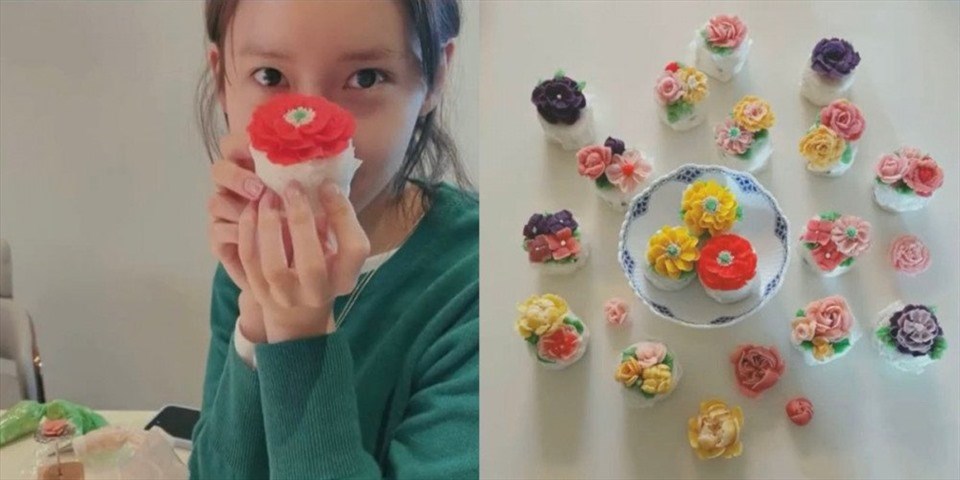 YoonA của SNSD khoe thành quả là những chiếc bánh tự tay mình làm. Ảnh: Instagram. YoonA của SNSD khoe thành quả là những chiếc bánh tự tay mình làm. Ảnh: Instagram.