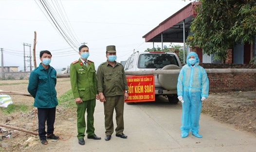 Một chốt phòng chống dịch trên địa bàn tỉnh Bắc Giang. Ảnh: Báo Bắc Giang