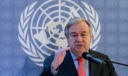 Tổng thư ký Liên Hợp Quốc Antonio Guterres chỉ trích việc phân phối vaccine COVID-19 không công bằng. Ảnh: AFP