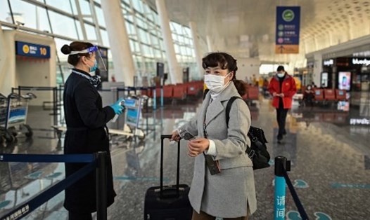 Lượng khách đi máy bay ở Trung Quốc trong 7 ngày Tết Nguyên đán giảm mạnh. Ảnh: AFP
