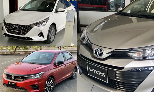So sánh Toyota Vios, Honda City và Hyundai Accent.