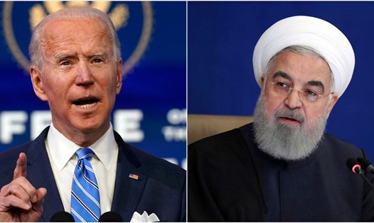 Tổng thống Mỹ Joe Biden và Tổng thống Iran Hassan Rouhani. Ảnh: AFP