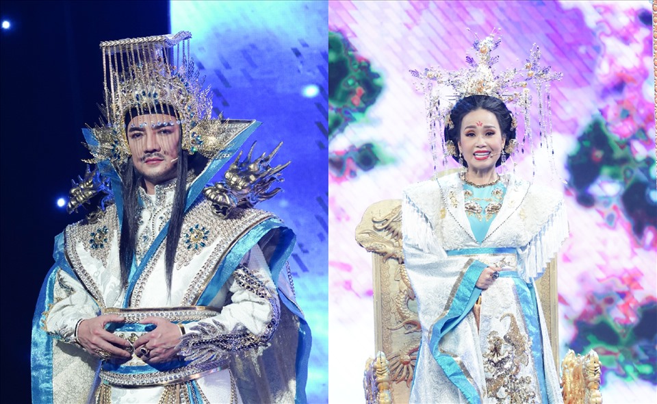 Trang phục diễn Táo Xuân Tân Sửu 2021 của Đàm Vĩnh Hưng và Cẩm Ly. Ảnh: SV.