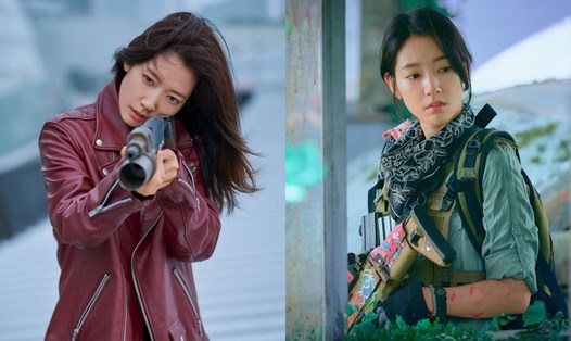 Hình ảnh nữ chiến binh mạnh mẽ, quả cảm của Park Shin Hye trong phim mới khiến khán giả thích thú. Ảnh: Instagram.