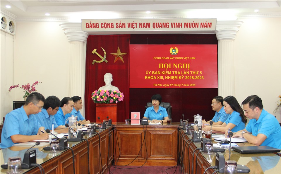 Hội nghị Ủy ban Kiểm tra Công đoàn Xây dựng Việt Nam lần thứ 5. Ảnh: CĐXDVN