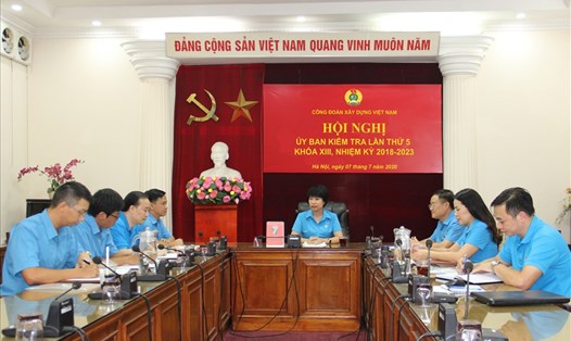 Hội nghị Ủy ban Kiểm tra Công đoàn Xây dựng Việt Nam lần thứ 5. Ảnh: CĐXDVN