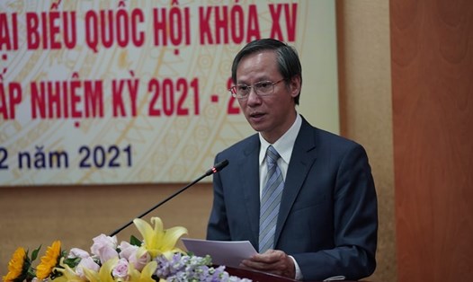 Vụ trưởng Vụ Chính quyền địa phương Phan Văn Hùng phát biểu tại Hội nghị. Ảnh: P.Đ