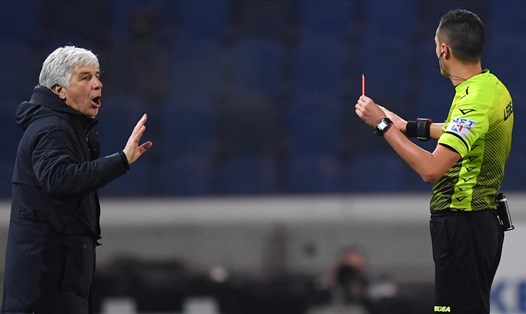 Huấn luyện viên Gian Piero Gasperini là người mới nhất bức xúc với trọng tài ở các trận đấu có Real Madrid. Ảnh: AFP