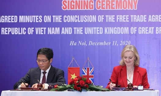 Việt Nam và Anh đã ký Biên bản kết thúc đàm phán Hiệp định UKVFTA vào cuối tháng 12.2020. Ảnh: PD