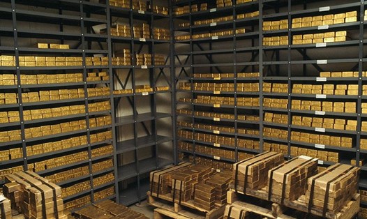 Mỹ là nước dự trữ vàng lớn nhất thế giới. Ảnh: AFP