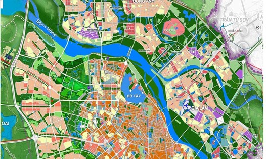 Quy hoạch chung thủ đô Hà Nội đến năm 2030 và tầm nhìn đến năm 2050, định hướng phát triển không gian đô thị trung tâm.