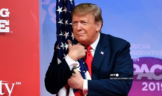 Ông Donald Trump tại Hội nghị Hành động Chính trị Bảo thủ (CPAC) năm 2019. Ảnh: AFP.