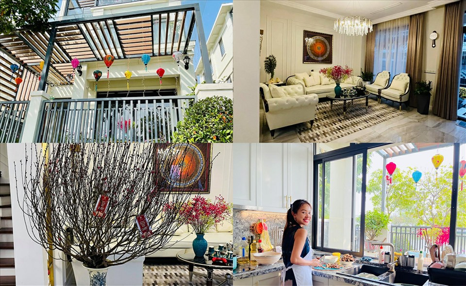 Thanh Vân Hugo tự tay trang hoàng biệt thự. Ảnh: NSCC.