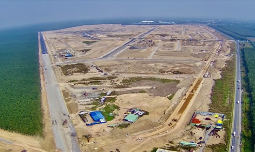 Đường tỉnh 769 kết nối sân bay Long Thành nhìn từ trên cao. Ảnh: Minh Châu