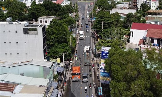 Đường Nguyễn Duy Trinh là điểm đen tai nạn giao thông ở Thành phố Thủ Đức do chưa được đầu tư mở rộng.  Ảnh: Minh Quân