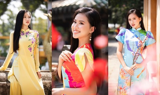 Phù Bảo Nghi - Người đẹp Thể thao của Hoa hậu Việt Nam dịu dàng trong tà áo dài Tết. Ảnh: NVCC.