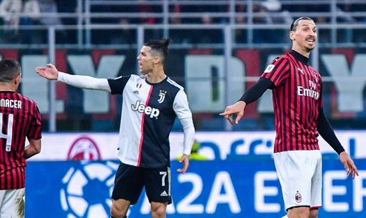 Cristiano Ronaldo và Zlatan Ibrahimovic đang dẫn đầu danh sách ghi bàn ở Serie A mùa giải 2020-21. Ảnh: AFP