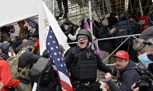 Vụ bạo loạn ở Điện Capitol ngày 6.1. Ảnh: AFP.