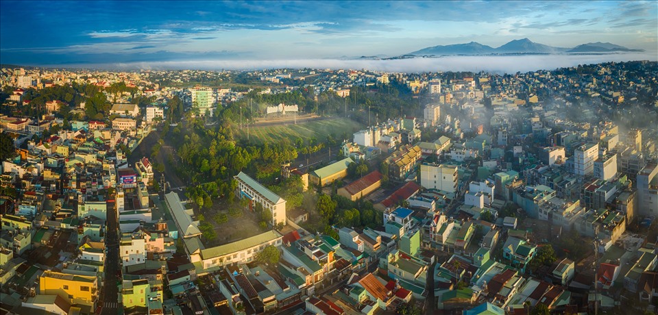 Một góc đô thị phố núi Pleiku hiện đại, văn minh. Ảnh Phan Nguyên