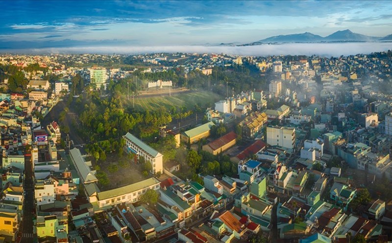 Một góc đô thị phố núi Pleiku hiện đại, văn minh. Ảnh Phan Nguyên