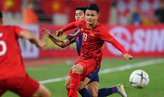 Tuyển Việt Nam đang vượt mặt tuyển Thái Lan tại vòng loại World Cup 2022. Ảnh: AFC.
