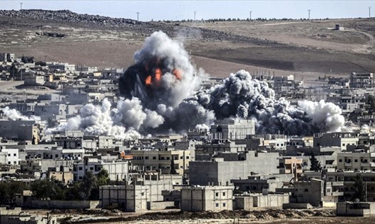 Một cuộc không kích vào Syria. Ảnh: AFP