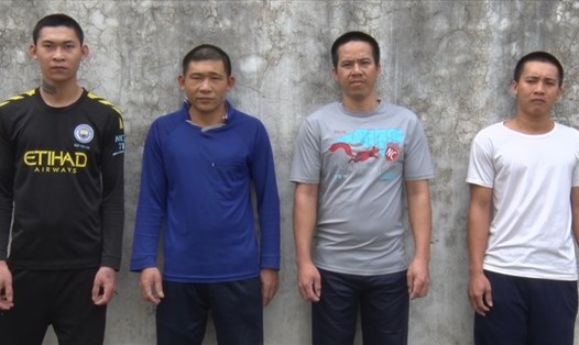 4 đối tượng cùng đi trộm cắp tài sản của người dân trên địa bàn huyện Kiên Lương, tỉnh Kiên Giang. Ảnh: PV