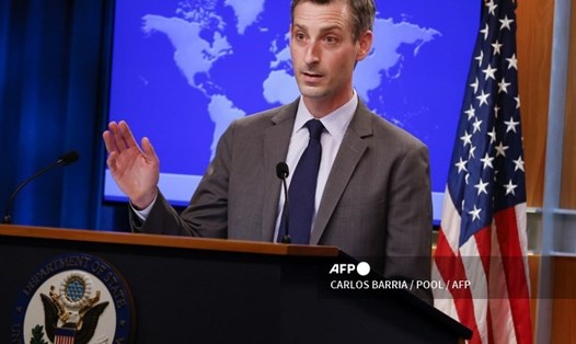 Người phát ngôn Bộ Ngoại giao Mỹ Ned Price đưa ra tuyên bố nước này không đưa ra khyến khích đơn phương để lôi kéo Iran vào bàn đàm phán. Ảnh: AFP
